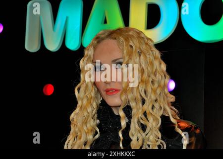 Wax statue of Madonna, Madame Tussauds wax museum, located at the Peak Tower on Hong Kong Island Stock Photo