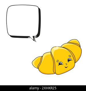 Speech bubble of different shape. With a cute cartoon character. Hand drawn. Thinking balloons. Isolated on white background. doodle style. Vector ill Stock Vector