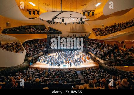 France, Paris, the Philharmonie de Paris, Great hall Pierre Boulez, Paris symphony orchestra Stock Photo