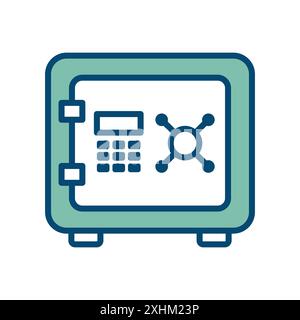 safe icon vector design template in white background Stock Vector
