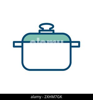 sauce pan icon vector design template in white background Stock Vector