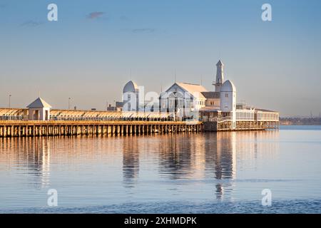 Cunningham Pier at sunset during day Geelong, Victoria Stock Photo