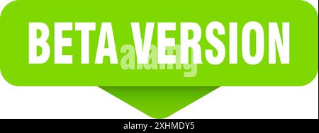 beta version sticker. beta version sign on transparent background. rectangular button Stock Vector