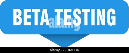 beta testing sticker. beta testing sign on transparent background. rectangular button Stock Vector