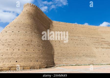 Ark of Bukhara, massive fortress in Uzbekistan, that was initially built and occupied around the 5th century AD Stock Photo