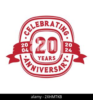 20th Anniversary Celebration Logo Design Template. 20th Anniversary Vector and Illustration. Stock Vector