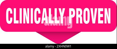 clinically proven sticker. clinically proven sign on transparent background. rectangular button Stock Vector