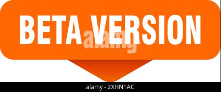 beta version sticker. beta version sign on transparent background. rectangular button Stock Vector