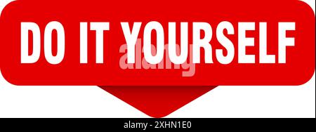do it yourself sticker. do it yourself sign on transparent background. rectangular button Stock Vector