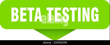 beta testing sticker. beta testing sign on transparent background. rectangular button Stock Vector
