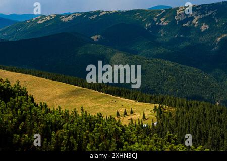 A high-mountain landscape in the Ukrainian Carpathians Stock Photo