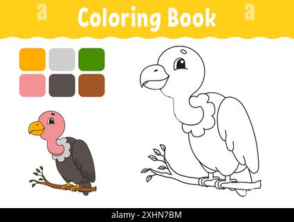 Vulture Bird Coloring Page for Kids Stock Vector Image & Art - Alamy
