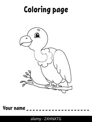 Vulture Coloring Page Isolated for Kids Stock Vector Image & Art - Alamy