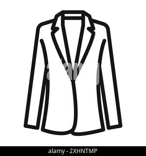 Blazer icon Black line art vector in black and white outline set collection sign Stock Vector