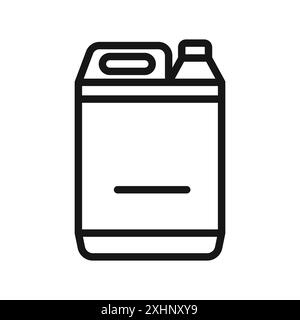 liquid Chlorine chemical icon Black line art vector in black and white outline set collection sign Stock Vector