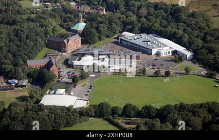 aerial view of Hopwood Hall College in Middleton, Manchester Stock Photo