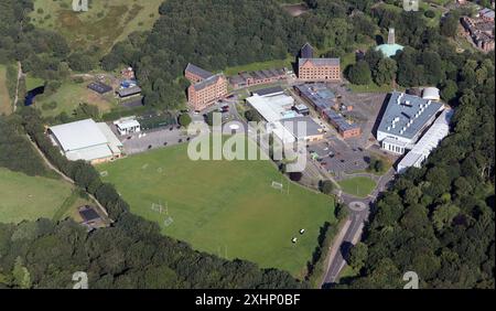 aerial view of Hopwood Hall College in Middleton, Manchester Stock Photo