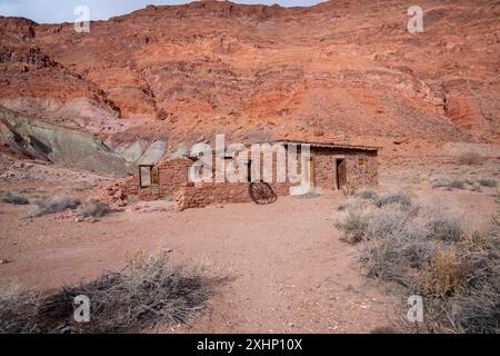 Historical Lee's Ferry Fort in Arizona, near the Colorado River and Grand Canyon Stock Photo