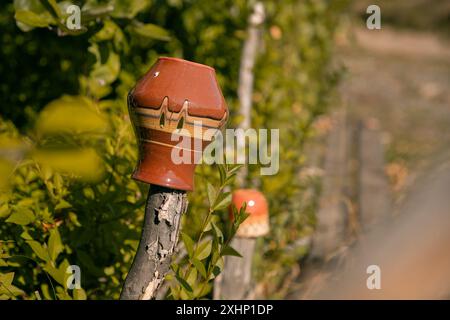 old pots in the village Stock Photo