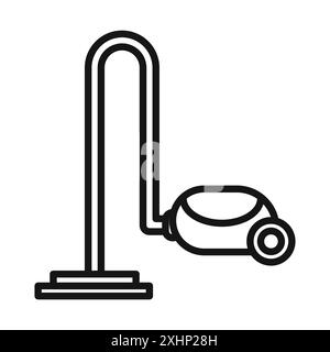 Vacuum cleaner Icon Black line art vector in black and white outline set collection sign Stock Vector