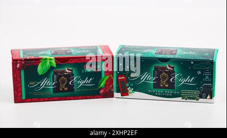 HUETTENBERG, HESSEN,GERMANY 01-03-2024- After Eight dark chocolate with ...