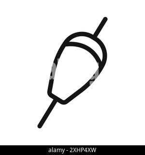 Fishing float icon Black line art vector in black and white outline set collection sign Stock Vector
