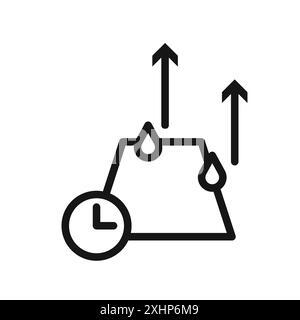 quick dry icon Black line art vector in black and white outline set ...