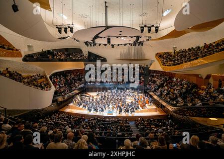 France, Paris, the Philharmonie de Paris, Great hall Pierre Boulez, Paris symphony orchestra Stock Photo