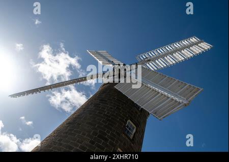 The Callington Mill was built in 1837 in Oatlands, Tasmania, Australia.  The 15 metres high mill was built by English-born John Vincent based Stock Photo