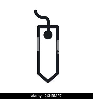 Bookmark icon Black line art vector in black and white outline set collection sign Stock Vector