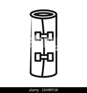 Elastic bandage icon Black line art vector in black and white outline ...