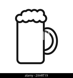 oktoberfest icon Black line art vector in black and white outline set collection sign Stock Vector