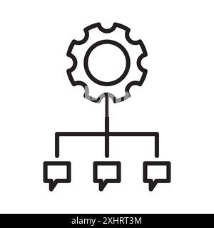 NLP icon Black line art vector in black and white outline set collection sign Stock Vector