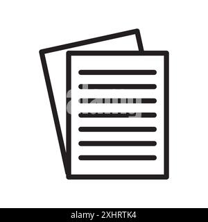 Script icon Black line art vector in black and white outline set collection sign Stock Vector