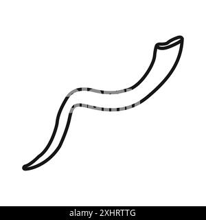 Shofar icon Black line art vector in black and white outline set collection sign Stock Vector