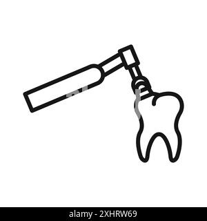 tooth Polish icon Black line art vector in black and white outline set ...