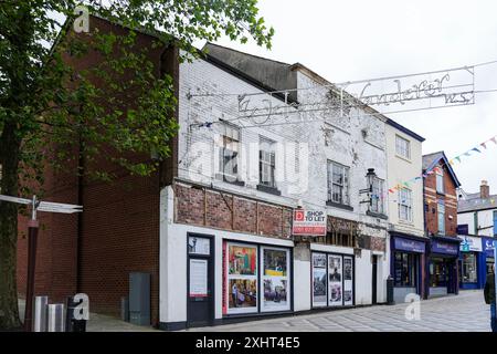 Shops for sale in Prescot Town Centre. Knowsley,England Stock Photo