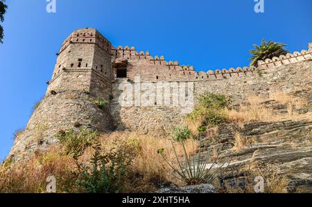 A section of the Kumbalgarh Fort in Udaipur, Rajasthan, India Stock Photo