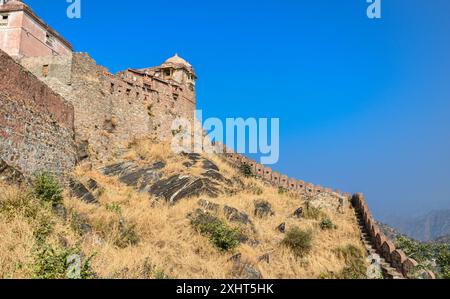 A section of the Kumbalgarh Fort in Udaipur, Rajasthan, India Stock Photo