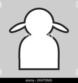 illustration of an account icon male / female account Stock Vector