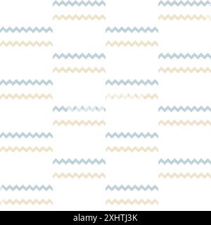 Seamless pattern with zigzag lines Stock Photo
