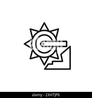 bucket wheel excavator icon outline collection or set in black and ...