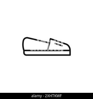 Espadrille icon outline collection or set in black and white Stock Vector