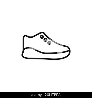 Men Shoes Icon outline collection or set in black and white Stock Vector