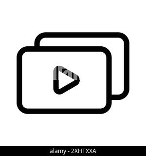 Dizi music icon linear logo mark set collection in black and white for web Stock Vector