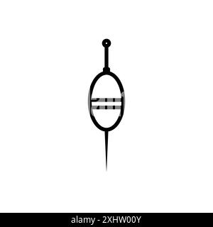 Fishing float icon linear logo mark set collection in black and white for web Stock Vector