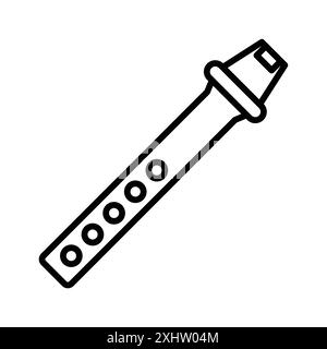 piccolo icon linear logo mark set collection in black and white for web Stock Vector