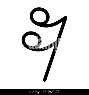 semiquaver note icon linear logo mark set collection in black and white for web Stock Vector