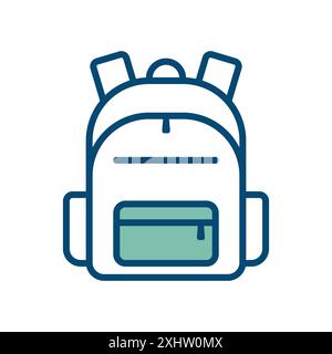 school bag icon vector design template in white background Stock Vector