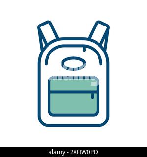 school bag icon vector design template in white background Stock Vector